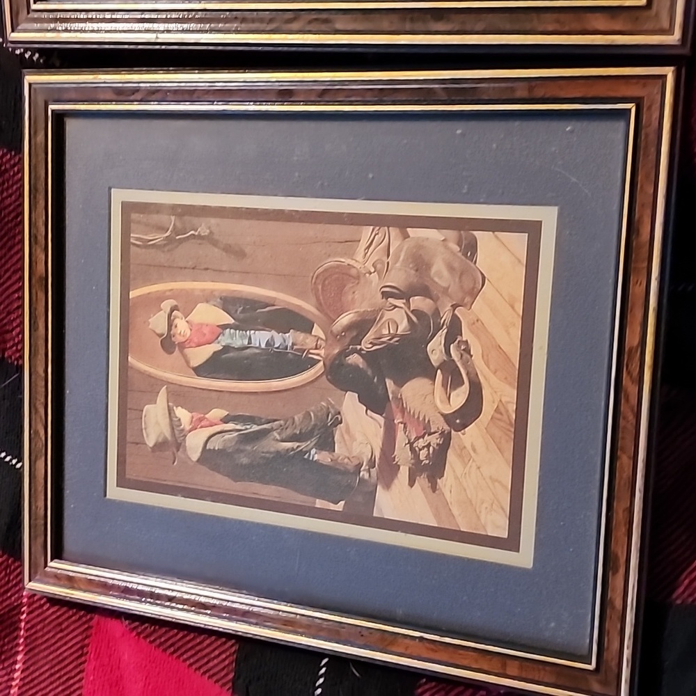 Home interiors framed cowboy pictures